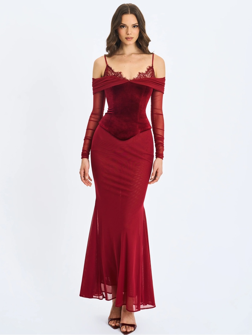 Miss circle Maybelle Bardot Lace Strap